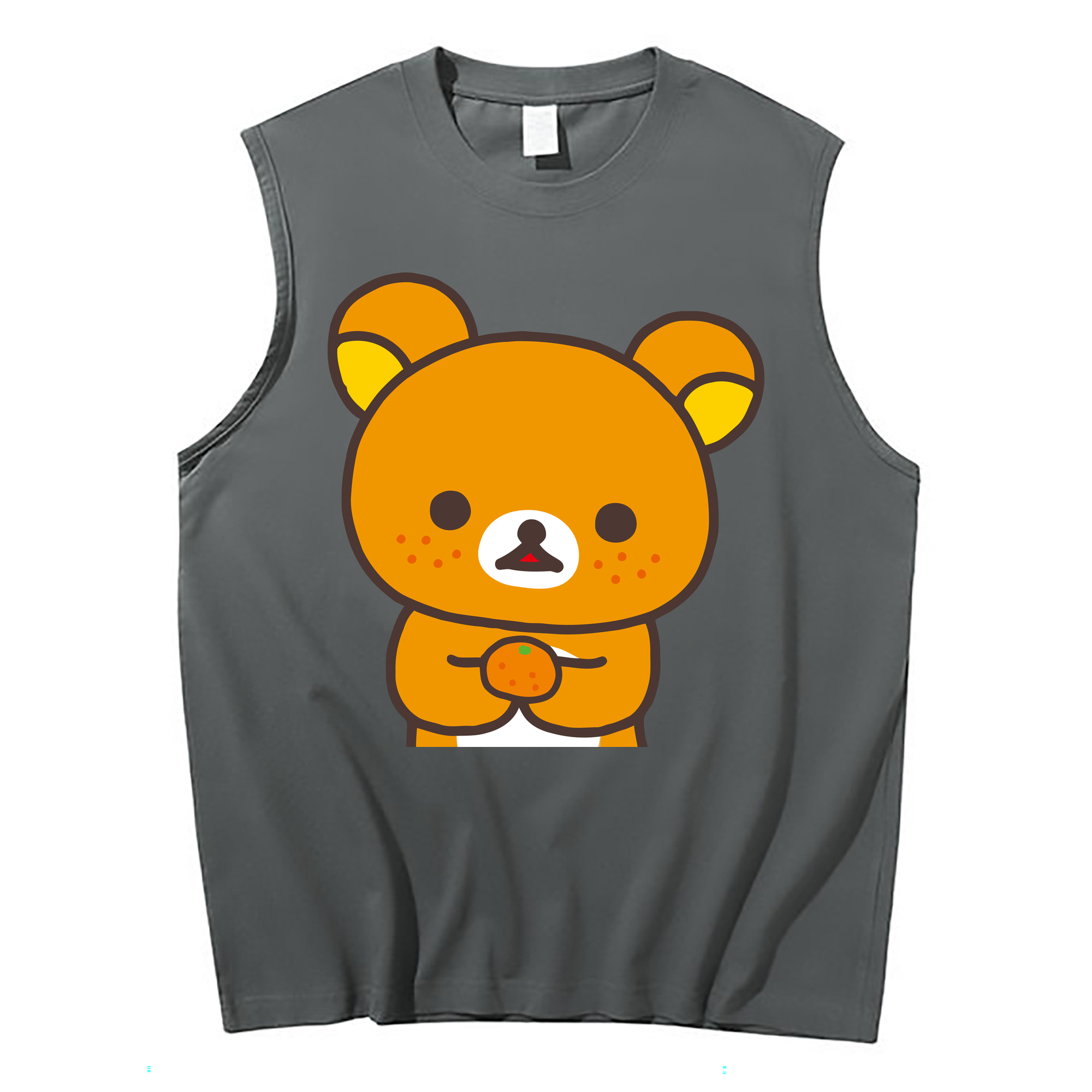 （画像用） リラックマ リラックマ キイロイトリ Rilakkuma Korilakkuma Kiiroitori コットン100％タンクトップ（フロントプリント）